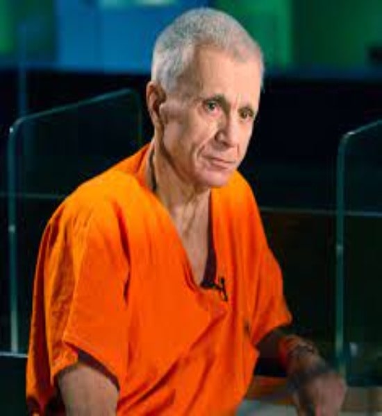 Picture of Rose Lenore Sophia Blake's father Robert Blake posing for a photoshoot wearing orange color t shirt